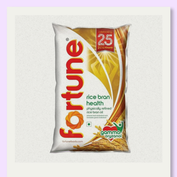 Fortune Rice Bran Health Oil | Reduces Bad Cholesterol | Rich in Gamma Oryzanol | 1L/870g pouch[weight may vary]