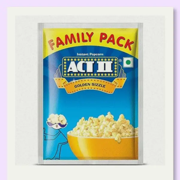 ACT II Instant Golden Sizzle Popcorn, (90 + 30 gm)120g/(90 + 22.5gm ) = 112.5gm [weight may vary]